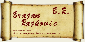 Brajan Rajković vizit kartica